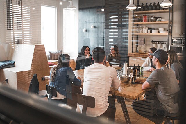 Office colleagues meeting