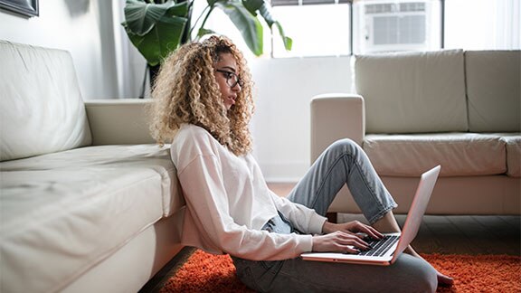 lady working on laptop